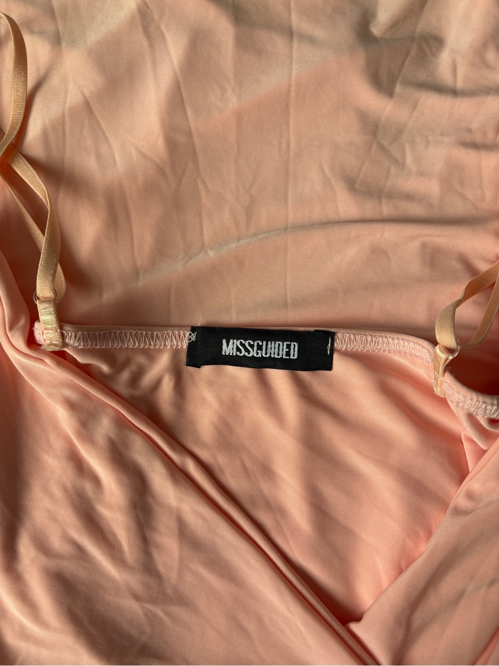 Misguided Slip Midi Dress in Blush Peach - Size S - Picture 5 of 5